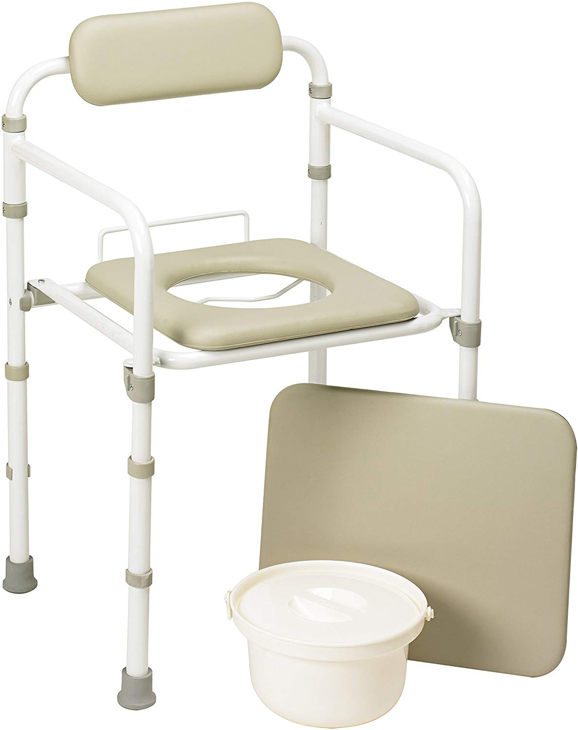 HOMECRAFT Uni-Frame Folding Commode, Portable Toilet, Toilet Bowl & Pan for Elderly Handicapped, and Disabled users - Image 2