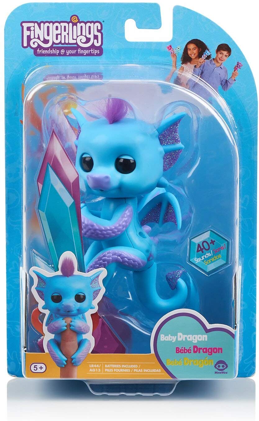 WowWee 3581 Fingerlings Baby Dragon Tara, Blue, Small - Image 3