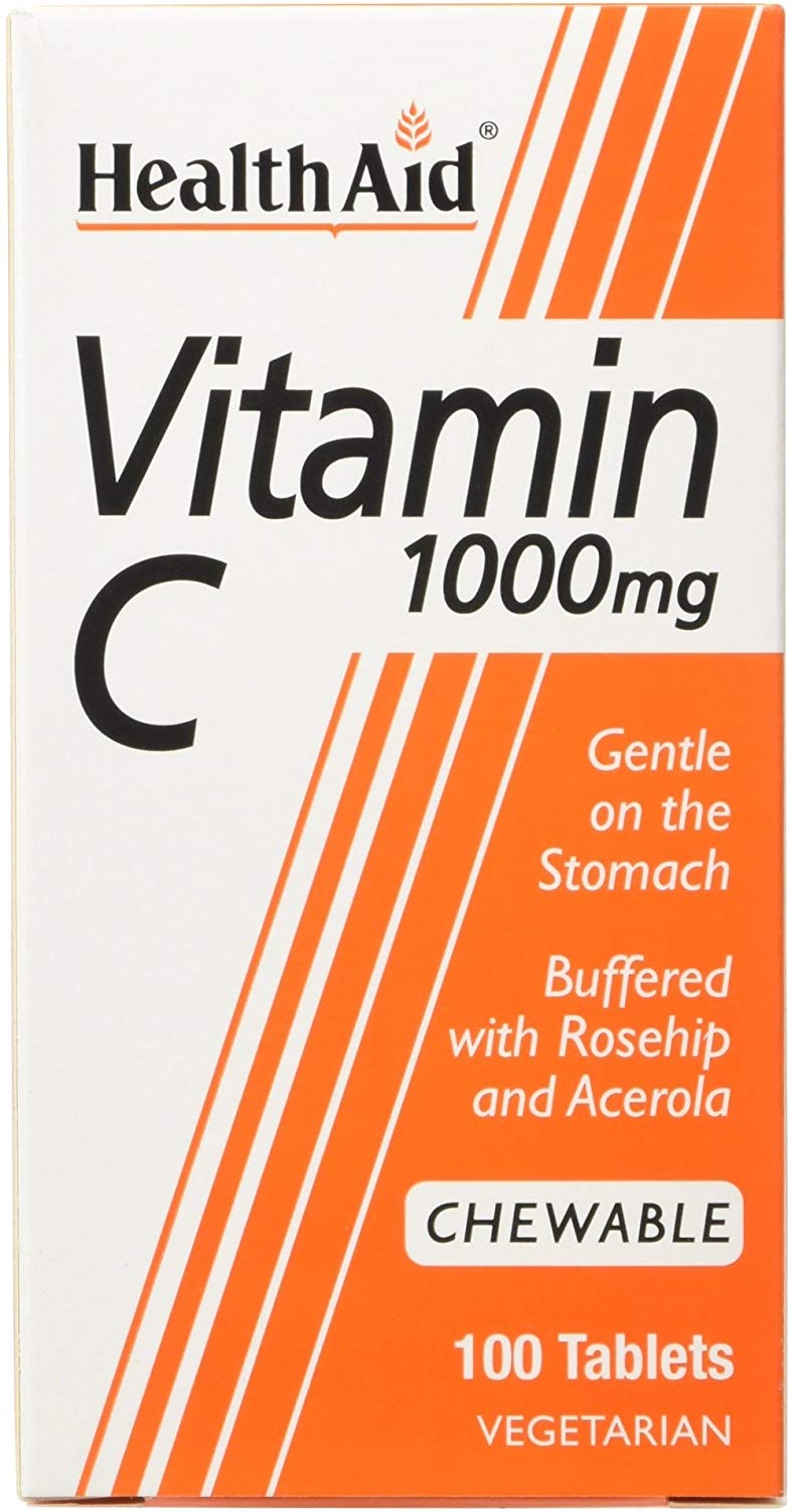 HealthAid Vitamin C 1000 mg - Chewable, 100 Vegetarian Tablets, 100 count (Pack of 1) - Image 3