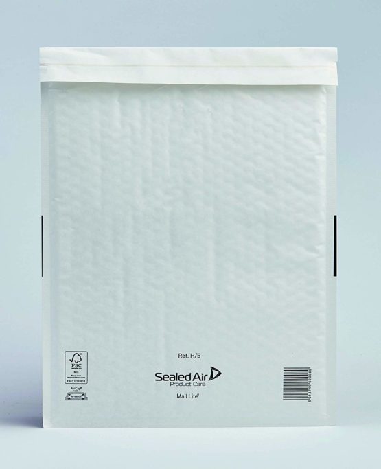 Mail Lite 52447 270 x 360 mm Padded Bag (Size H/5), White, Pack of 50