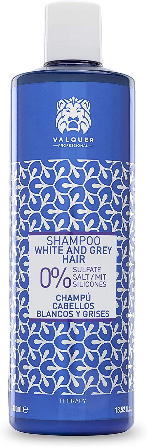 Valquer Profesional Shampoo for White and Grey Hair% No Salt, Sulphates, Parabens and Silicones, 400 ml, Single-Coloured