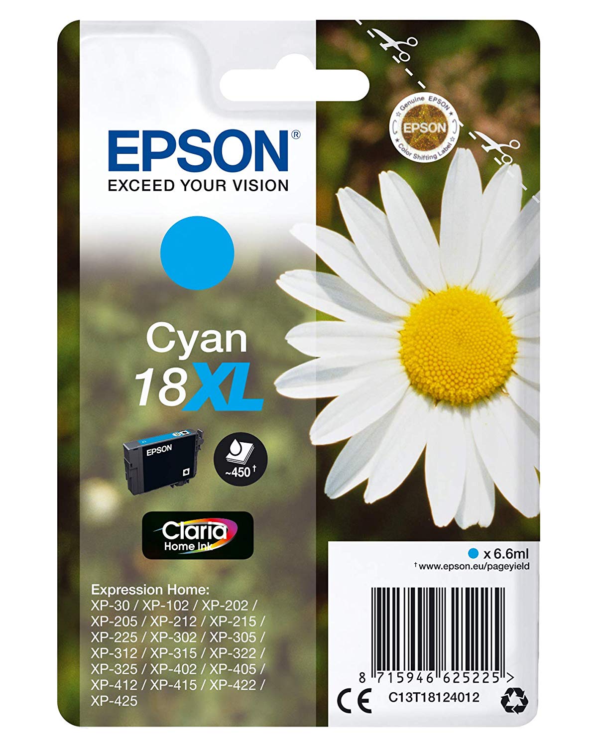 EPSON Daisy Ink Cartridge for Expression Home Serie Series - Cyan, Standard