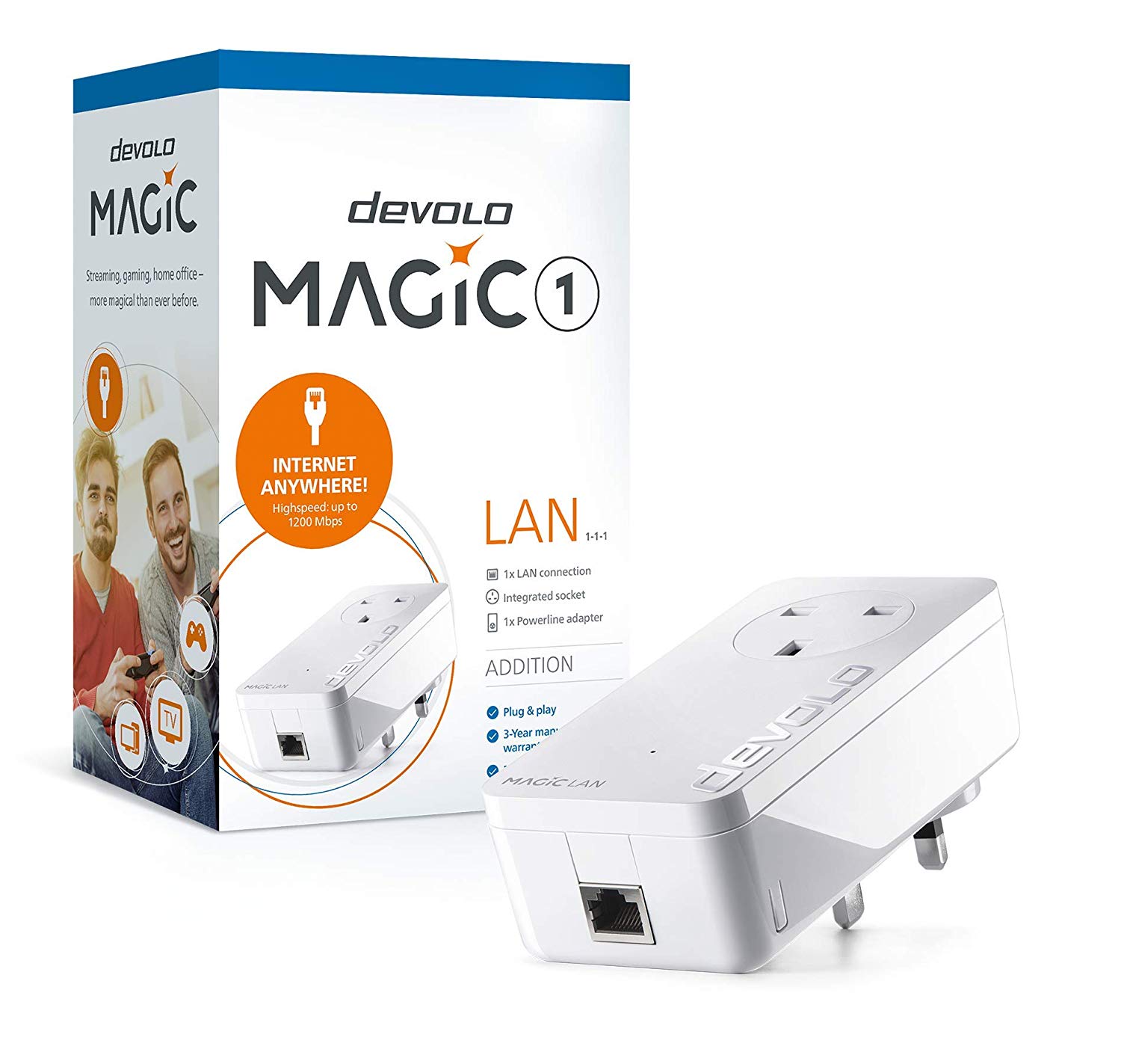devolo 8289 Magic 1-1200 LAN Add-on Powerline Adapter,Stable Home Working - Image 4