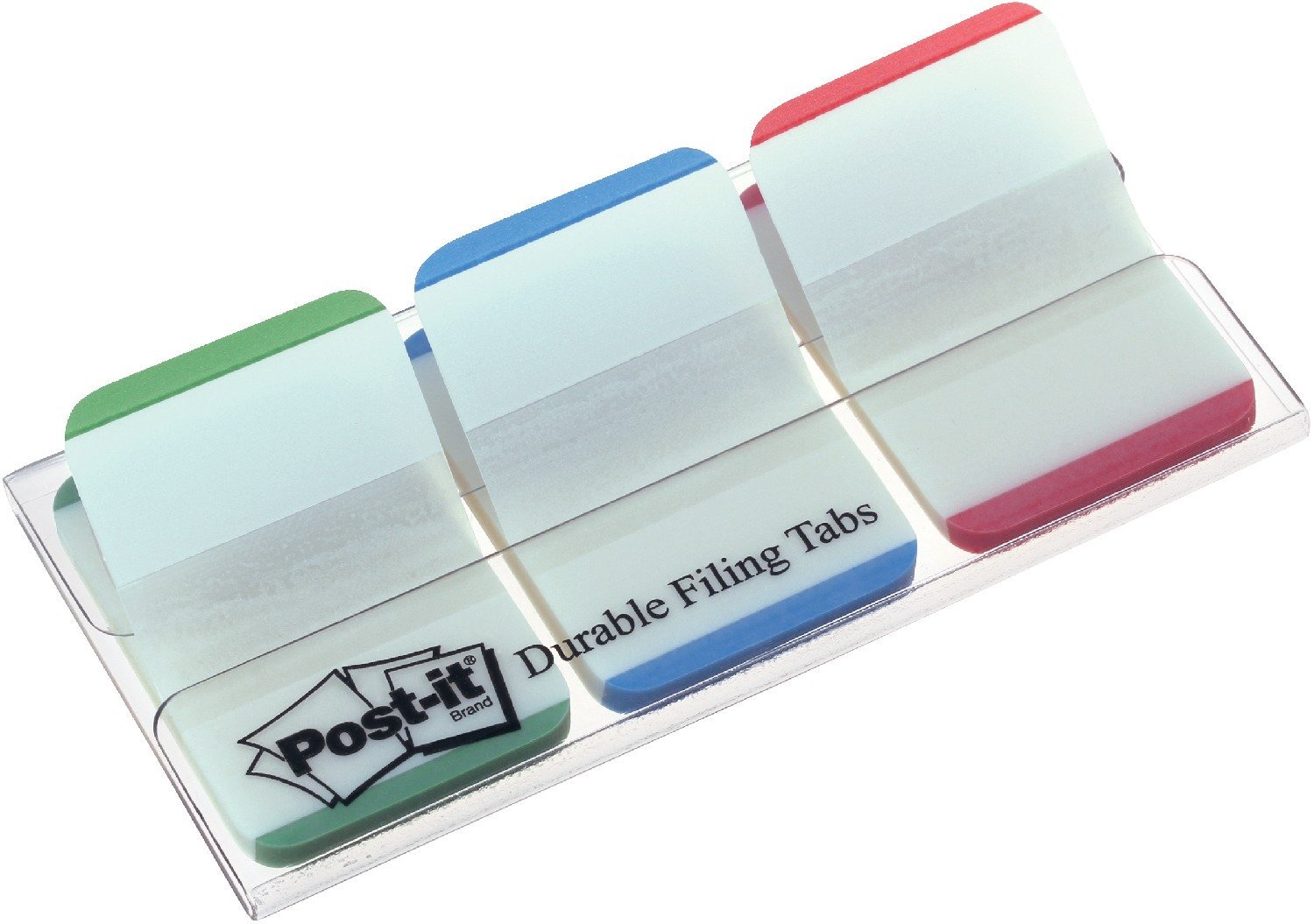 Post-it Index 25mm x 43.2mm Strong Flags with Coloured Tips, Green/Blue/Red (66 Flags), to Mark