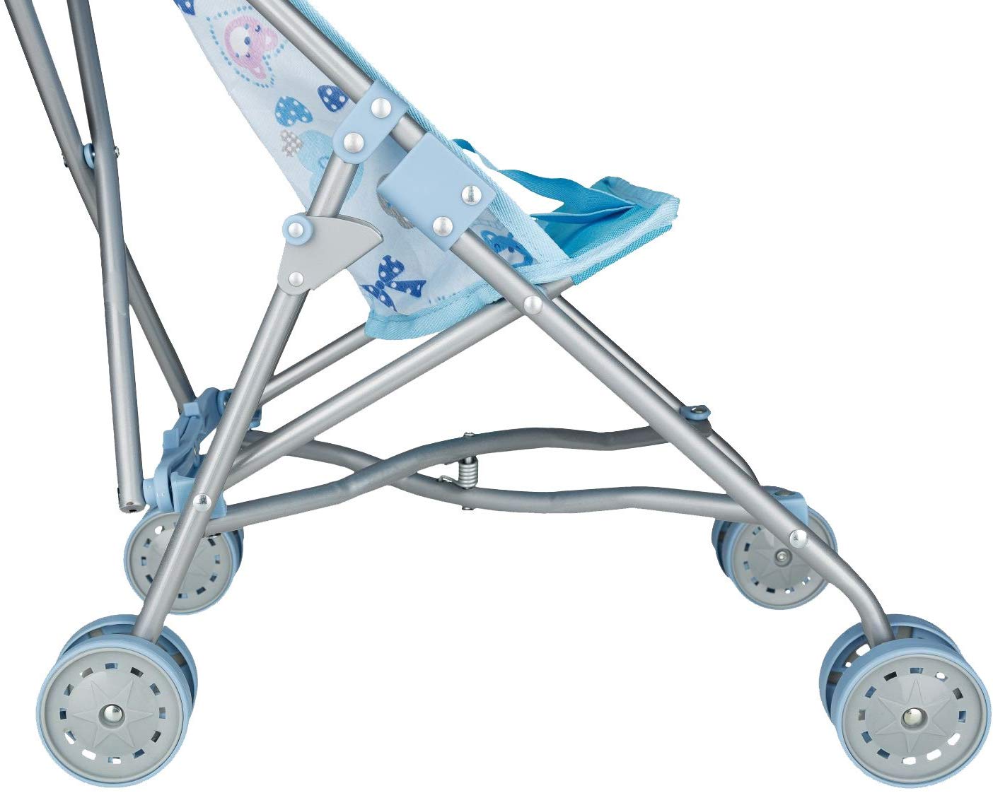 Idena 40069 Folding Doll Buggy, Bear Design (Blue), 26.5*55*41 cm - Image 4