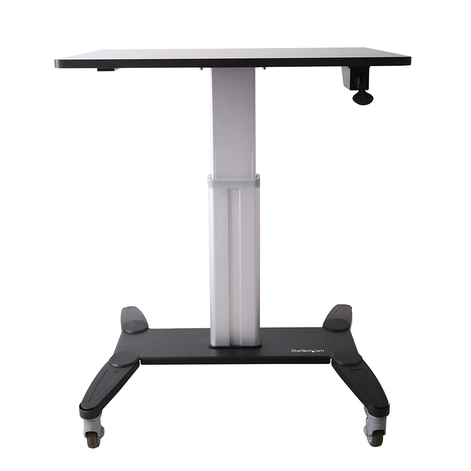 StarTech.com Mobile Standing Desk, Portable Sit Stand Ergonomic Height Adjustable Cart on Wheels - Image 2