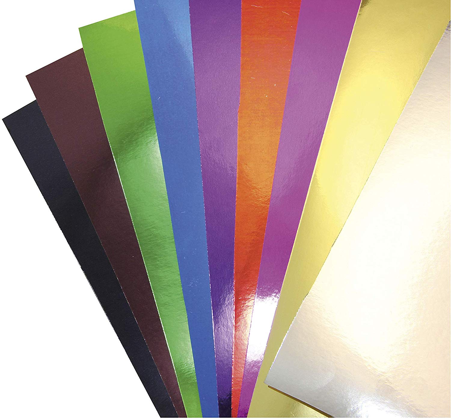 Clairefontaine 354596C, A pack of 10 sheets of metallic cardboard 50x35 cm 230g, assorted colours, Arts and Crafts, Creative - Image 2