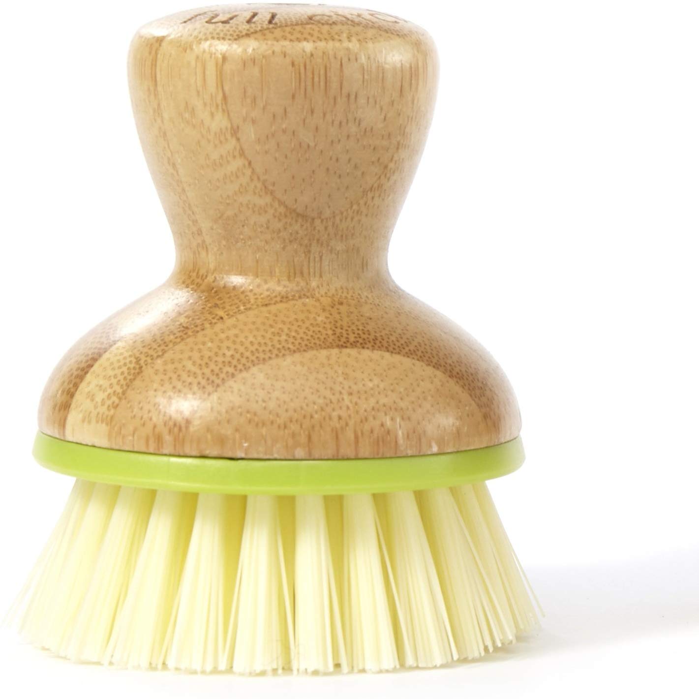 Full Circle Bubble Up ceramic soap dispenser & dish brush set, White Dish, Green Brush - Image 2