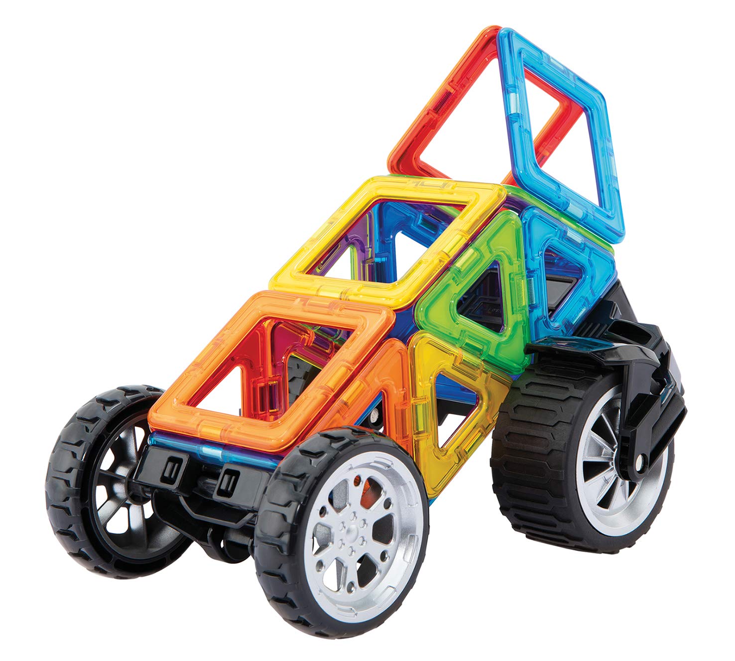 Magformers Amazing Transform Wheel Magnetic Building Blocks Toy. Makes Cars And Bikes. WIth Special Adjustable Multi-wheel Piece - Image 4