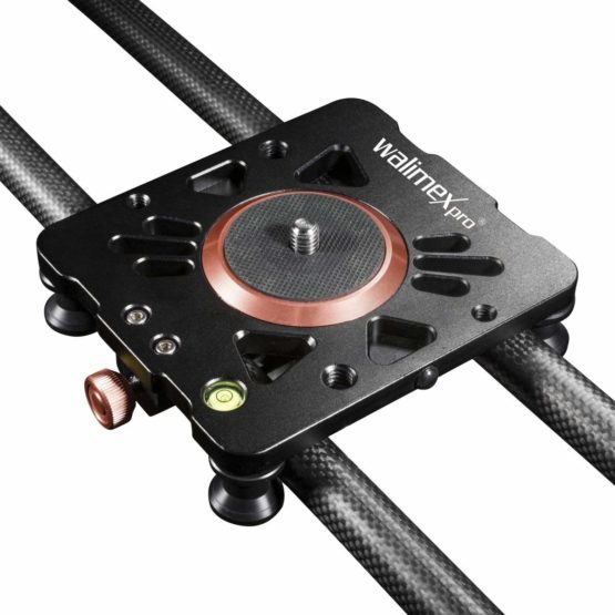 walimex pro carbon Video Camera Slider Pro (Smooth Movements with Carry Case & Spirit Level – Black - Image 3