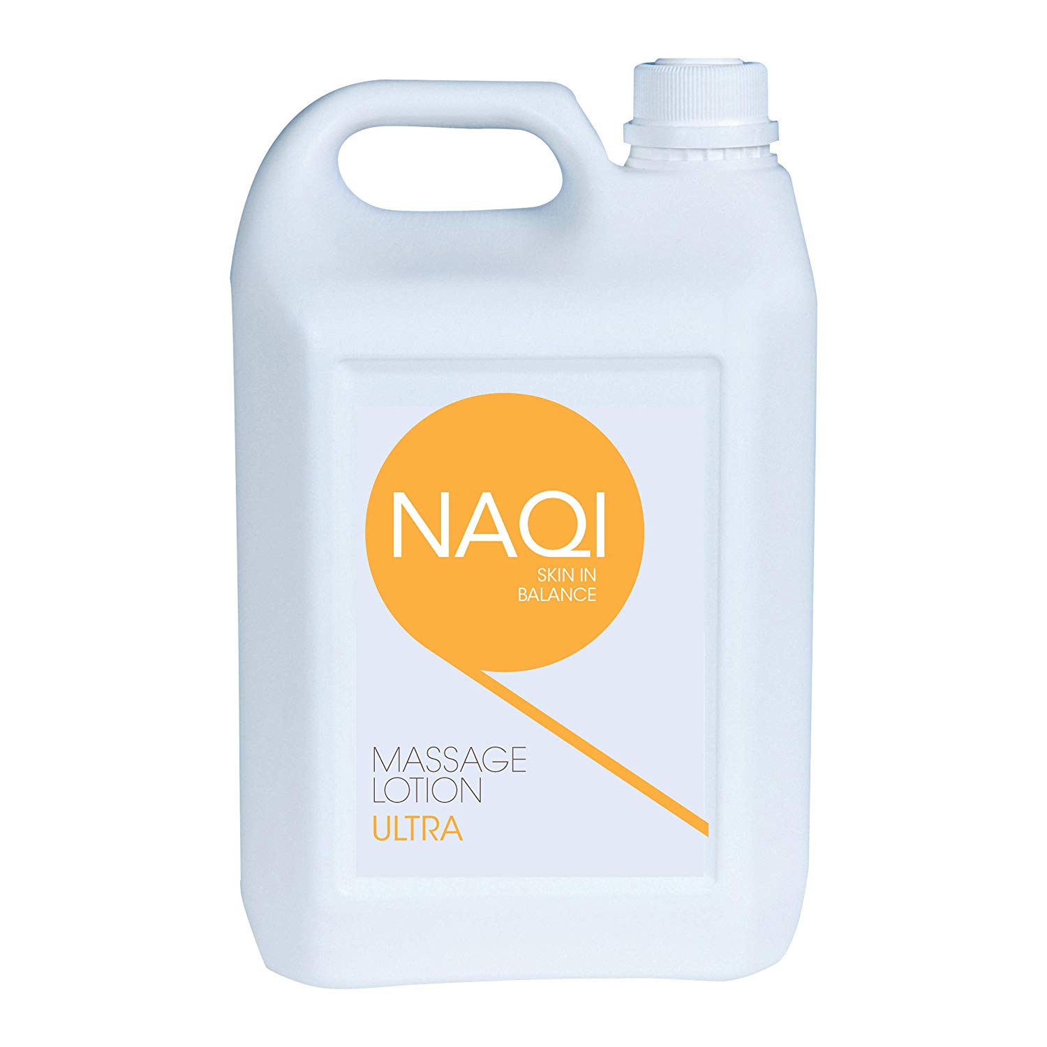 Naqi Ultra Massage Lotion, Long Lasting Hypoallergenic Moisturising Lotion for Deep Tissue Physical and Massage Therapy 5 litre,White