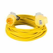 Defender E85121 Yellow 14M Extension Lead-16A 2.5mm Cable 110V, 110 V