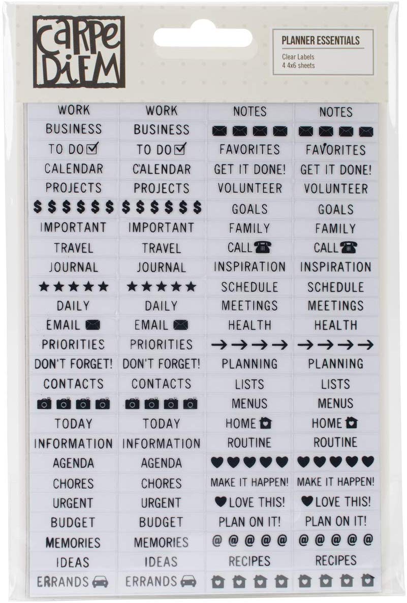Simple Stories 4952 Planner Essentials Clear Stickers, Multi-Colour, 4 x 6-Inch, Pack of 4, Color Wash, Ditsy Floral