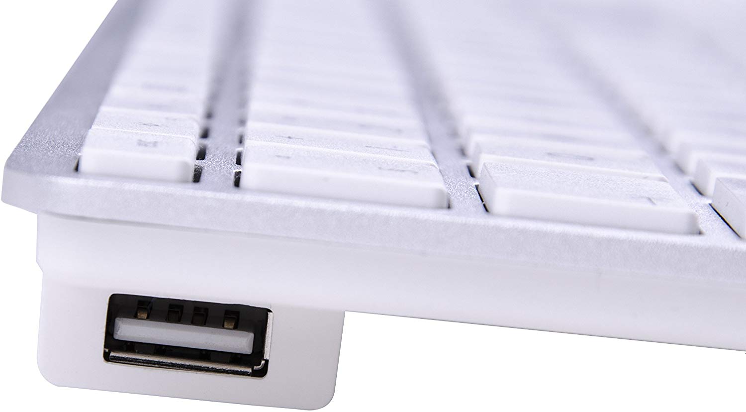 LMP - French Keyboard With Numeric Keypad, Aluminium Top Cover and 2 USB Ports - For MAC, silver, 43x11,5x2,8 - Image 4