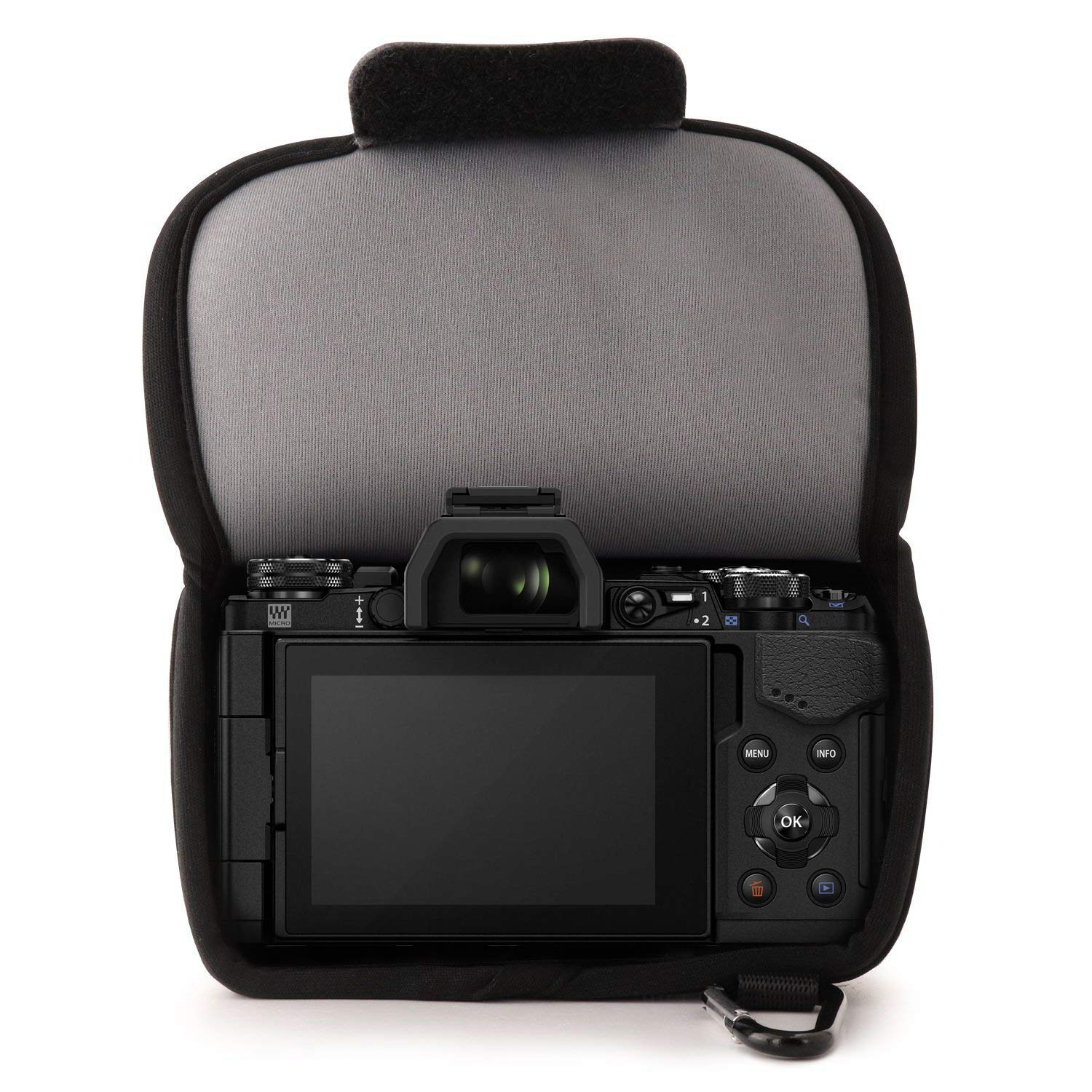MegaGear MG836 Panasonic Lumix DC-LX100 II, DMC-LX100 Ultra Light Neoprene Camera Case - Gray, Grey - Image 3