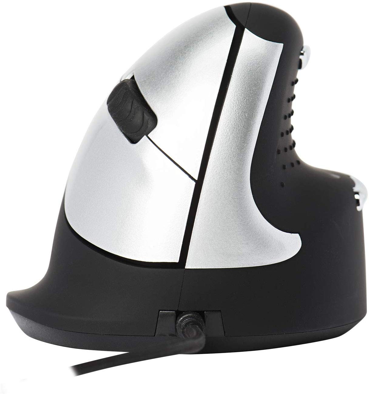 R-Go Tools HE Ergonomic mouse, Medium (165-193mm), Right Handed, wired, 500-3500dpi, black, RGOHE, Silver/Black - Image 2