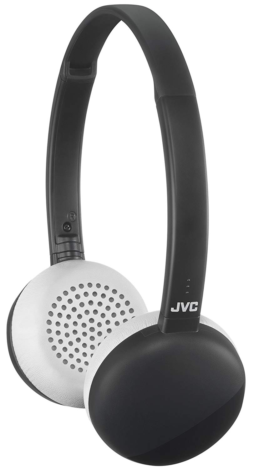 JVC S20BT Wireless Bluetooth On Ear Headphones Foldable with Built-In Remote and Mic for Hands Call Handling - Black