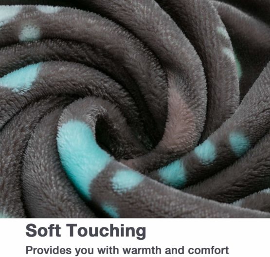 Allisandro® Premium Fluffy Durable Dog Blanket, Soft and Warm Fleece Cat Puppy Throw for Small Medium Large Pet, Grey 80 x 100cm - Image 3