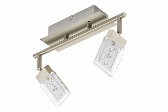 Briloner Leuchten LED ceiling light, rotatable & colour-changing, dimmable ceiling lamp, matt-nickel, 2 x 320 lumen, IP20, 2 x 3,6 W, 30.5 x 7 x 10 cm - Image 2