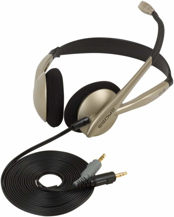 Koss "CS100" Communication Headset with Noise Cancellation technology (3.5 mm Jack) for iMac/Laptop/PC/DJ/MP3 Players - Gold|Black - Image 2