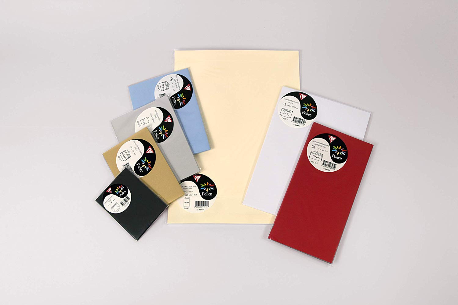 Clairefontaine 5882C Pack of 20 Gummed Envelopes C5 16,2x22,9cm 120gsm Colour Burgundy Invitation Events Correspondence Pollen Range Premium Smooth Paper - Image 3