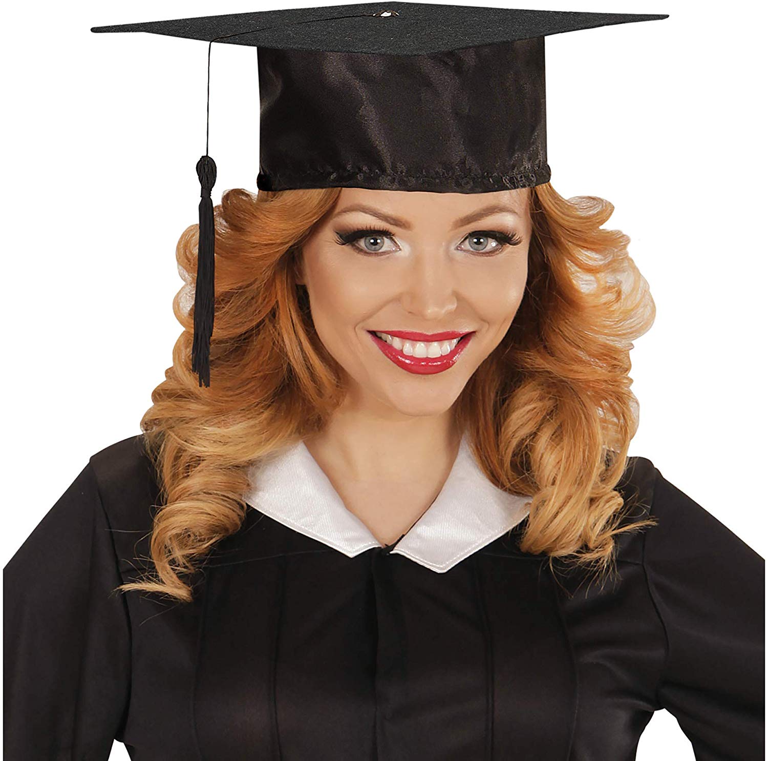 Widmann 03605 Akademiker Satin Hat Adult, Black - Image 2