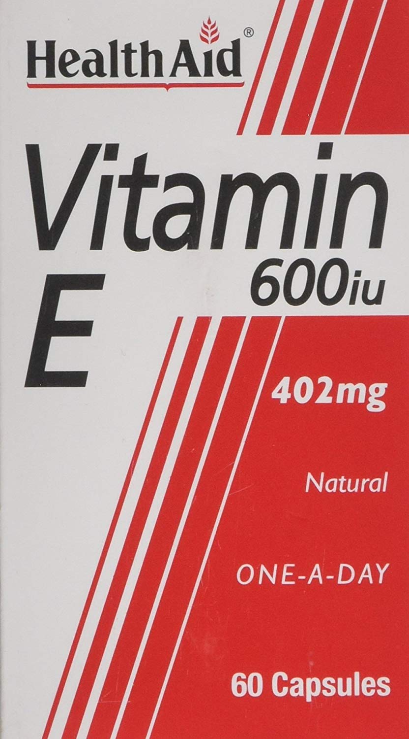 HealthAid Vitamin E 600iu - 60 Capsules, No, 60 count (Pack of 1)
