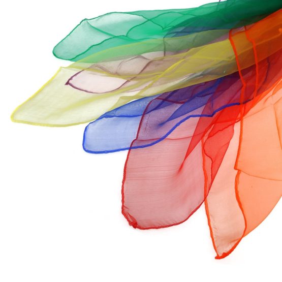 OULII Juggling Scarves Hemmed Square Dance Scarves Pack of 12(Random Color) - Image 2