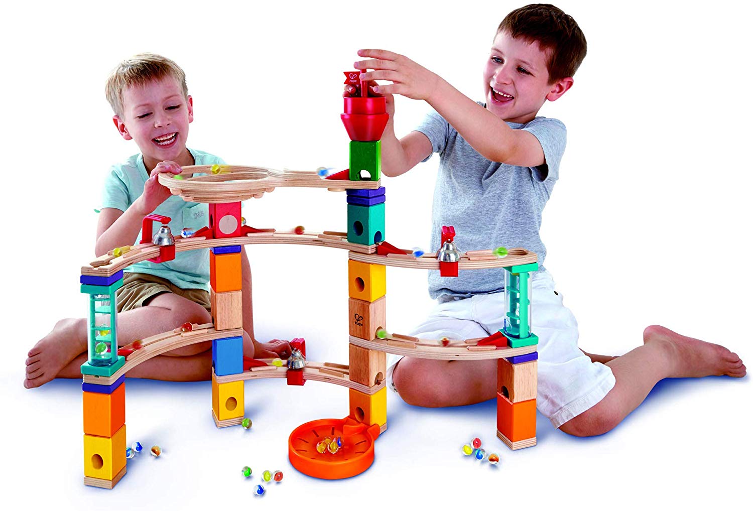 Hape Castle Escape Quadrilla Whirlpool Wooden Marble Run Construction
