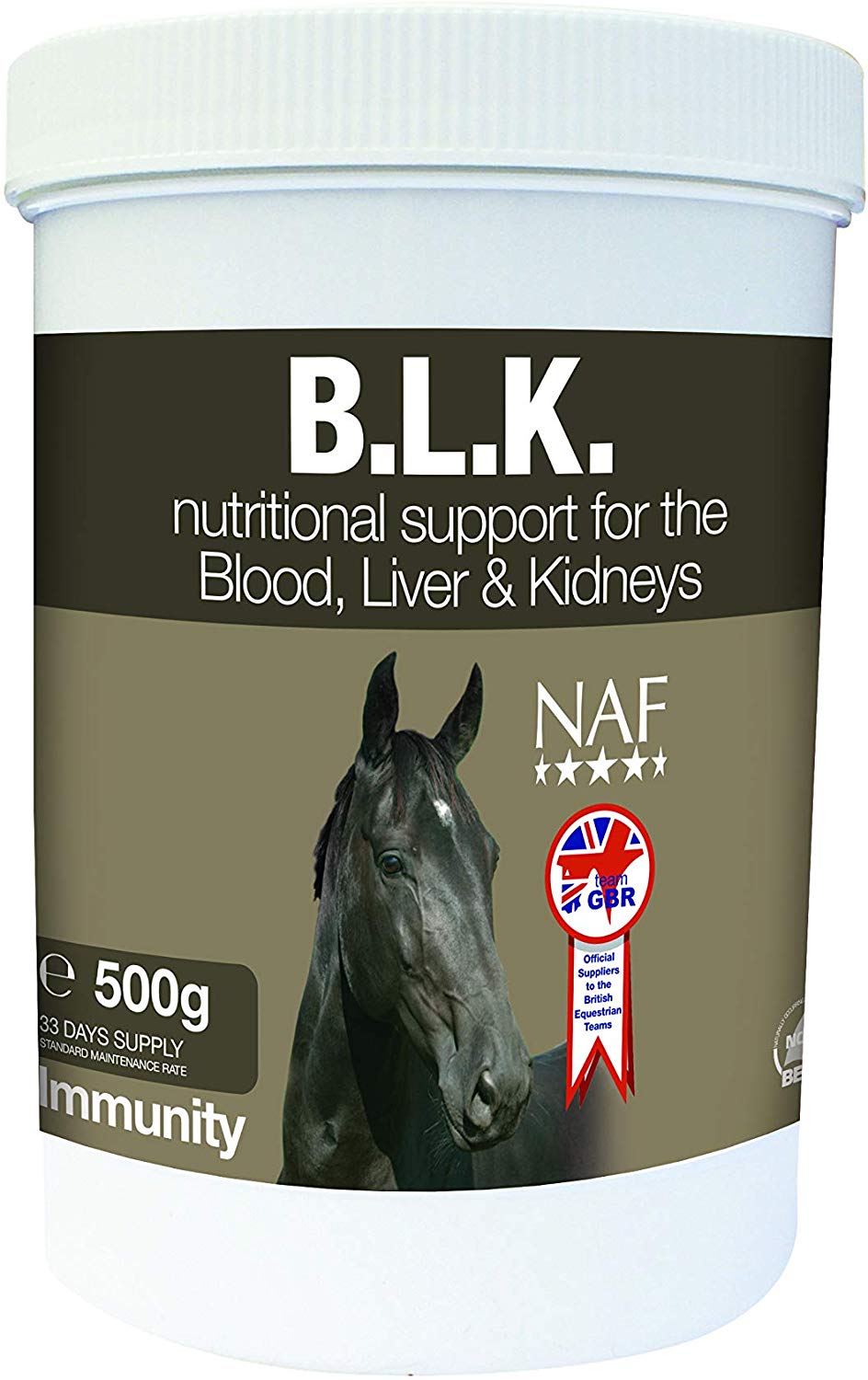 NAF B.L.K 500g, Advanced Respiratory & Circulatory Support for Horses, with Beetroot, L-Carnitine & Herbs, Aids Lung Function