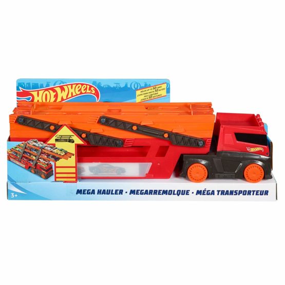 Hot Wheels GHR48 Mega Hauler with Storage for up to 50 1:64 scale cars ages 3 and older - Image 4