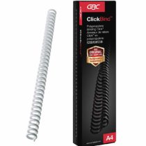 GBC ClickBind Binding Spines, 16 mm, 145 Sheet Capacity, A4, 34 Ring, White, 387340E
