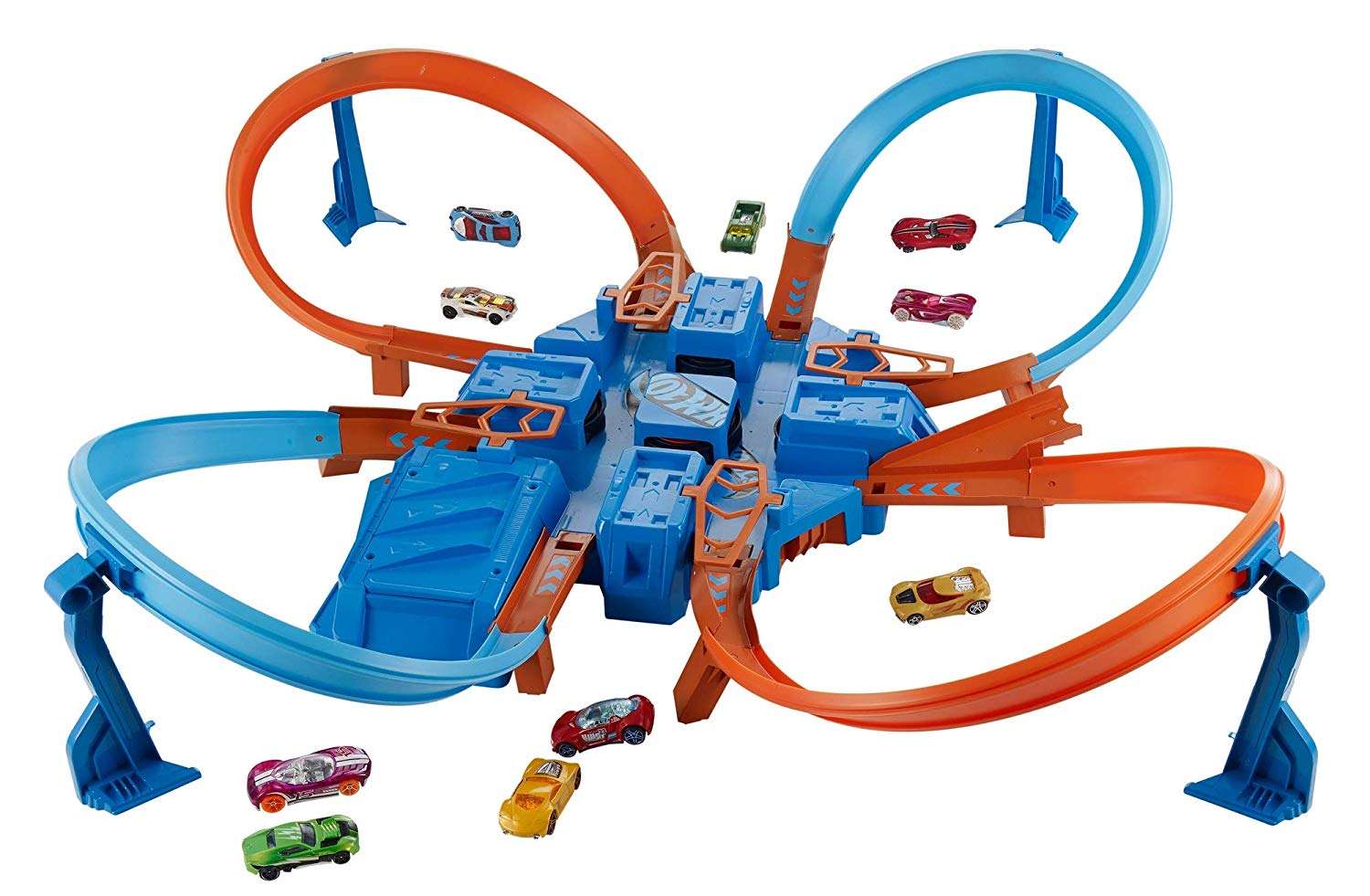 Hot Wheels DTN42 Criss Cross Crash Playset with One Die-Cast Car ...