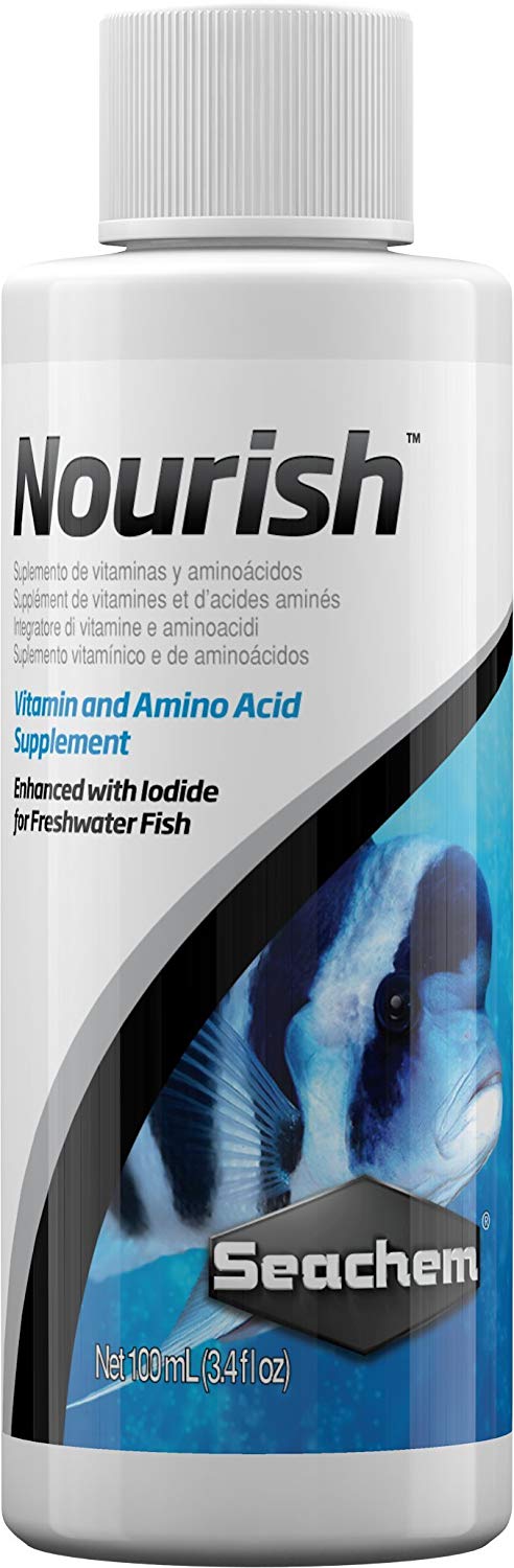 Seachem Nourish Vitamin and Amino Acid Supplement, 100 ml, Varies from clear to brown, 100 ml (Pack of 1)