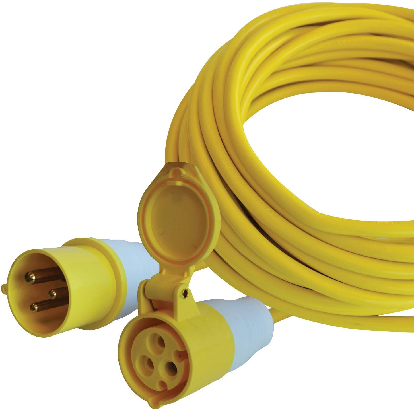 Faithfull FPPTL1432AMP 14 Metre L/V Trailing Lead Extension Lead 110V 25A 2.5mm Cable, Colourful, 14 Metre 2.5mm Cable