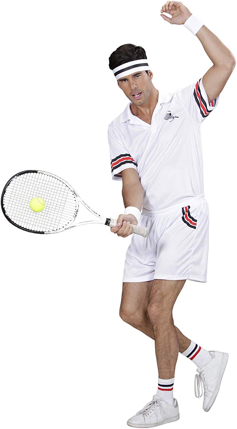 80s Tennis Player Fancy Dress John McEnroe Sports Uniform 1980s Mens