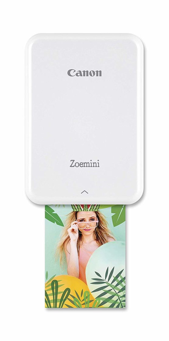 Canon Zoemini Smartphone Photo Printer (White) – Get Instant 2x3” Sticky-Backed Photos from Your iOS or Android Device. No Ink with ZINK Technology