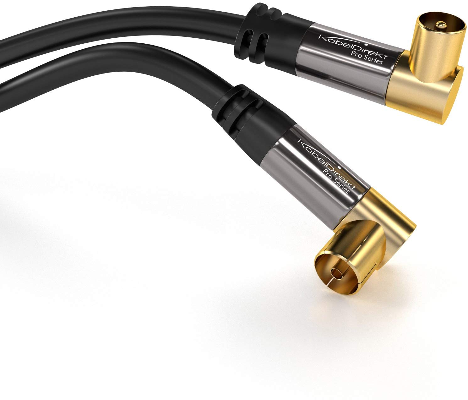 KabelDirekt, 4K TV Aerial Cable, Coaxial Cable, 90° Angled, 2m, Digital & Analogue, Available in 0.5-20m (Angled Plug/Socket - Image 4