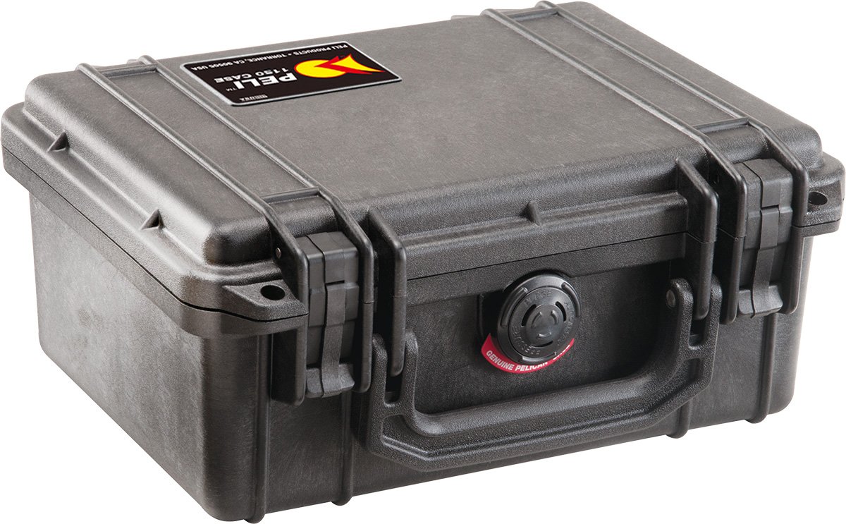 PELI Protector 1150 Impact Resistant Case, IP67 Watertight, 5L Capacity, Made in US, No Foam, Black, Peli 1150 Koffer