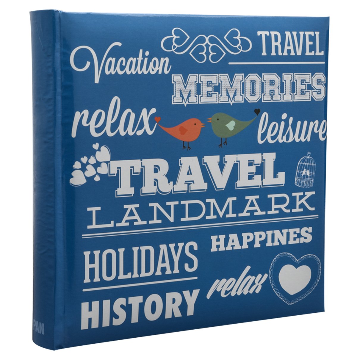ARPAN Large Photo Album 6x4 200 Photos Slip In Blue Memo Book with Index Pages and CD/DVD Pocket
