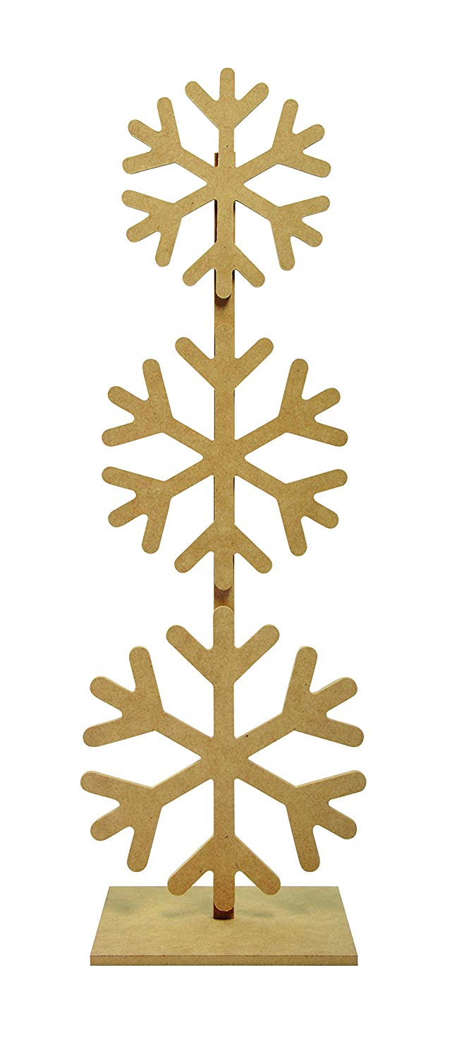 Kaisercraft Snowflake Tree MDF Kit, Brown, 47.9 x 33.4 x 1 cm