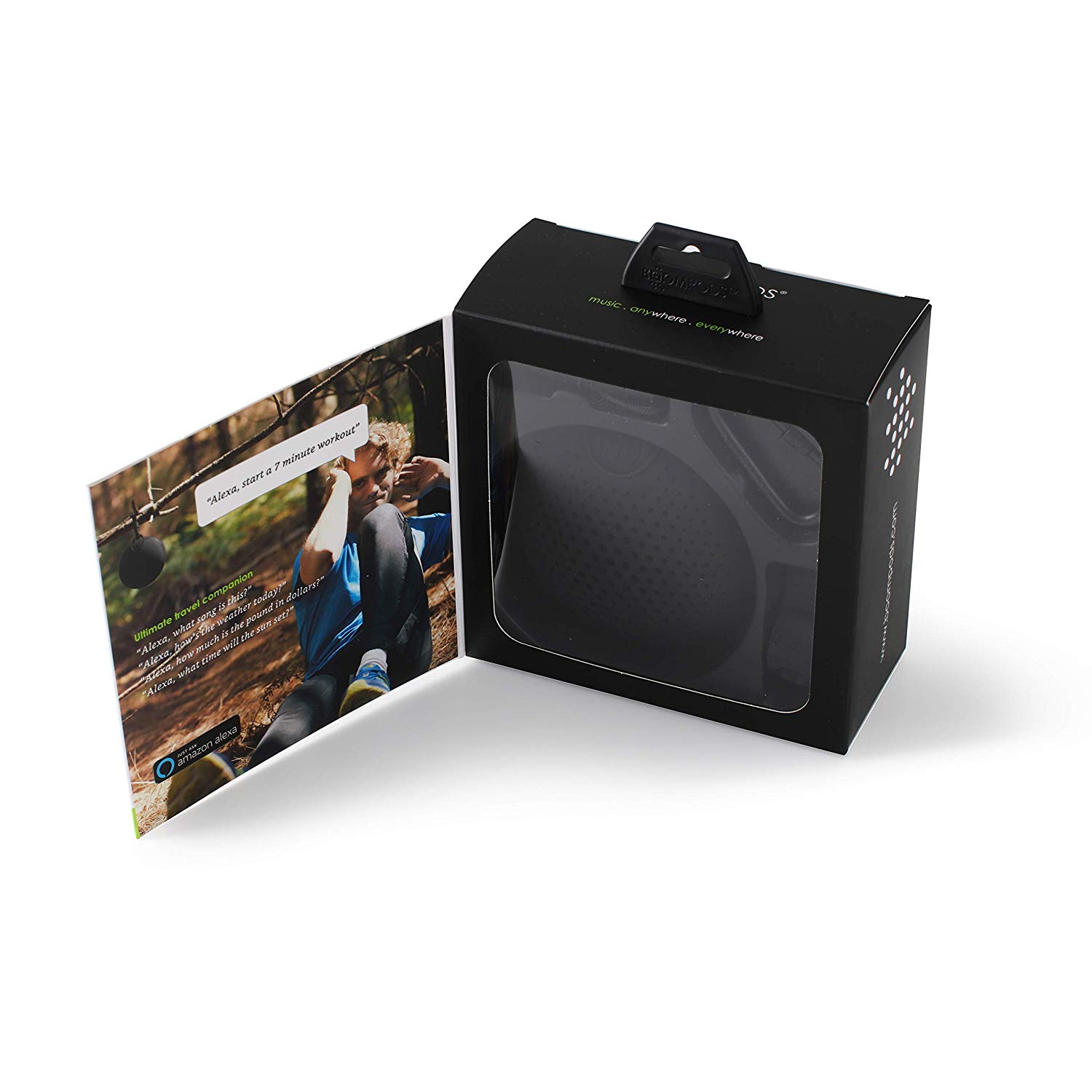 Boompods Aquablaster Small Portable Bluetooth Speaker, Mini Wireless Speakers with Amazon Alexa Capabilities - Image 3