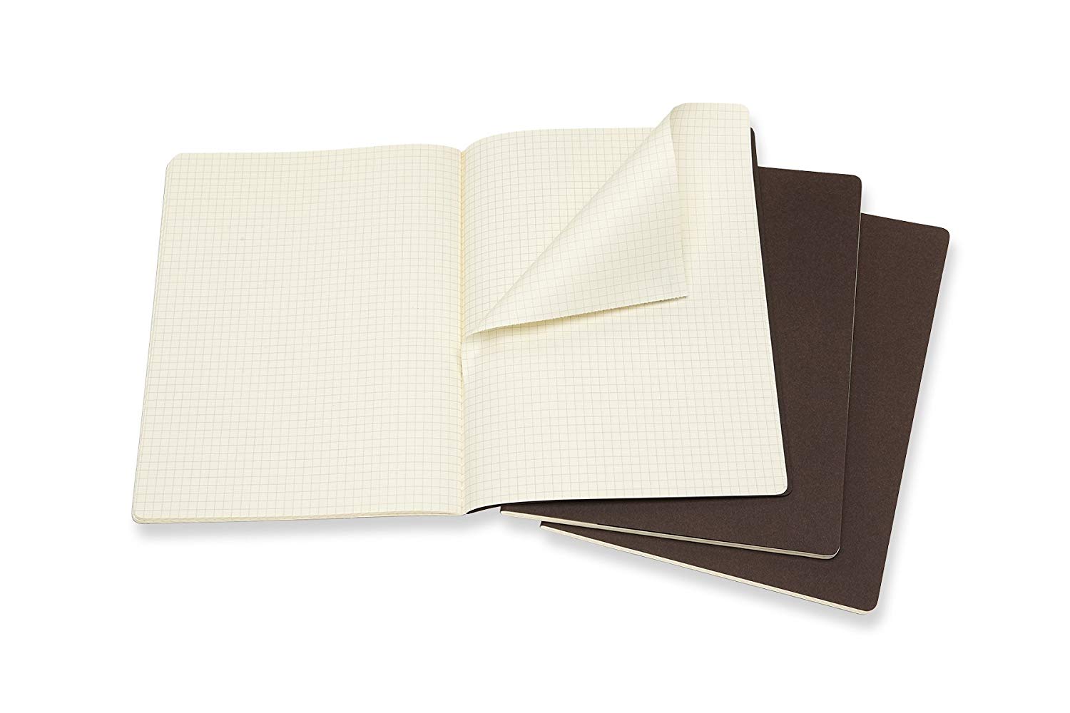 Moleskine CH022P2 X-Large Squared Cahier Journal - Coffee Brown (Pack of 3) - Image 2