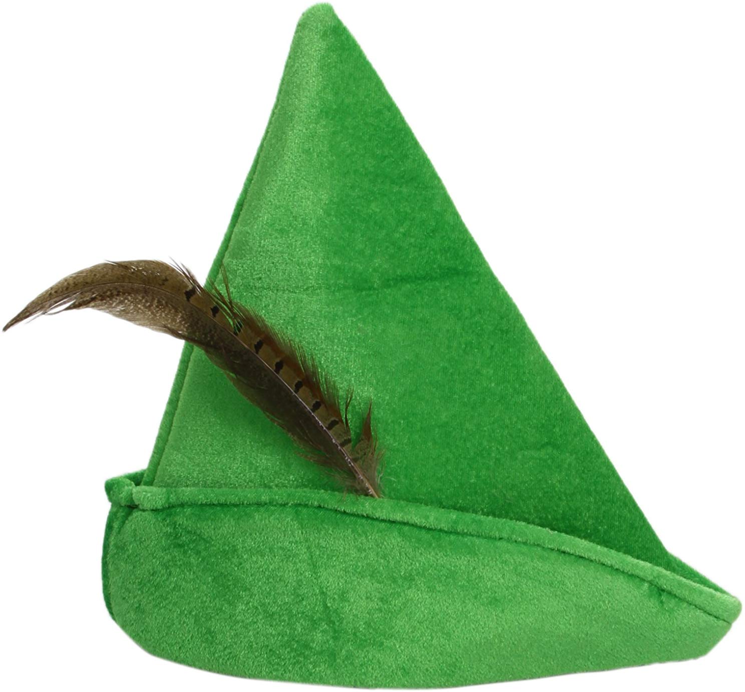 Smiffys Robin Hood Hat, Green with Feather, Deluxe, Historical Fancy Dress, Historical Dress Up Hats Halloween - Image 3