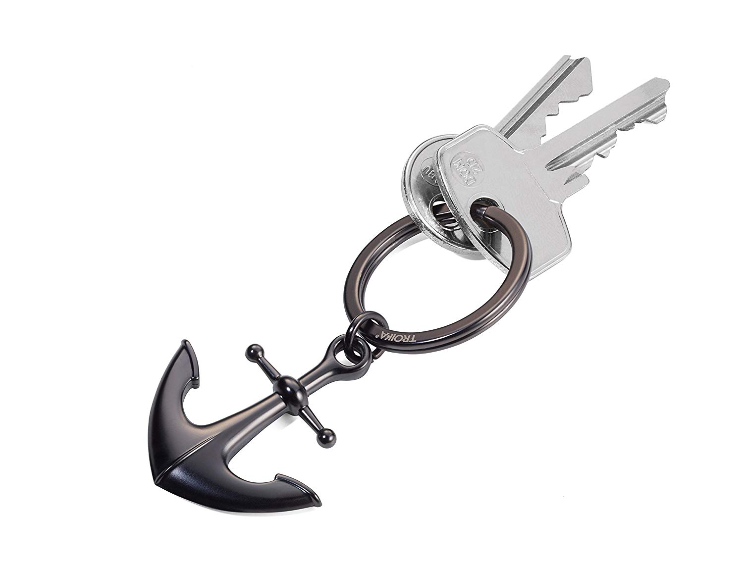 TROIKA Heimathafen - KR17-10 - Keyring - Anchor - Nostalgia - Hope - Lucky Charm - Matte - The Original from, black, 6 cm, Keyring - Image 2
