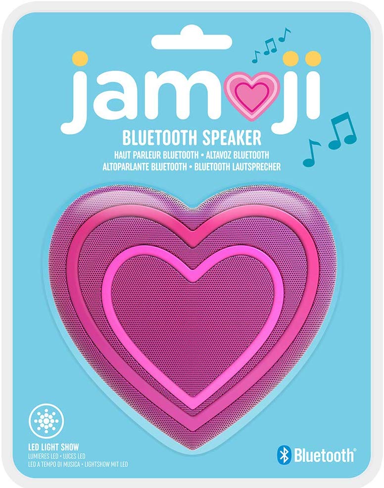 Jam Audio Jamoji Heart Emoji Portable Bluetooth Speaker, Perfect Stocking Filler, Wireless, 6hrs