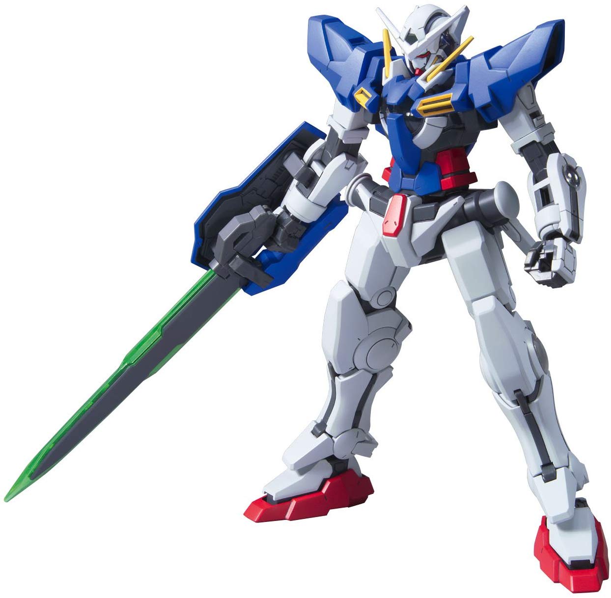 Bandai Hobby #44 Gundam Exia Repair II, Bandai Gundam 00 Action Figure, Black, Silver, and Dark Red, 20.866153 inches