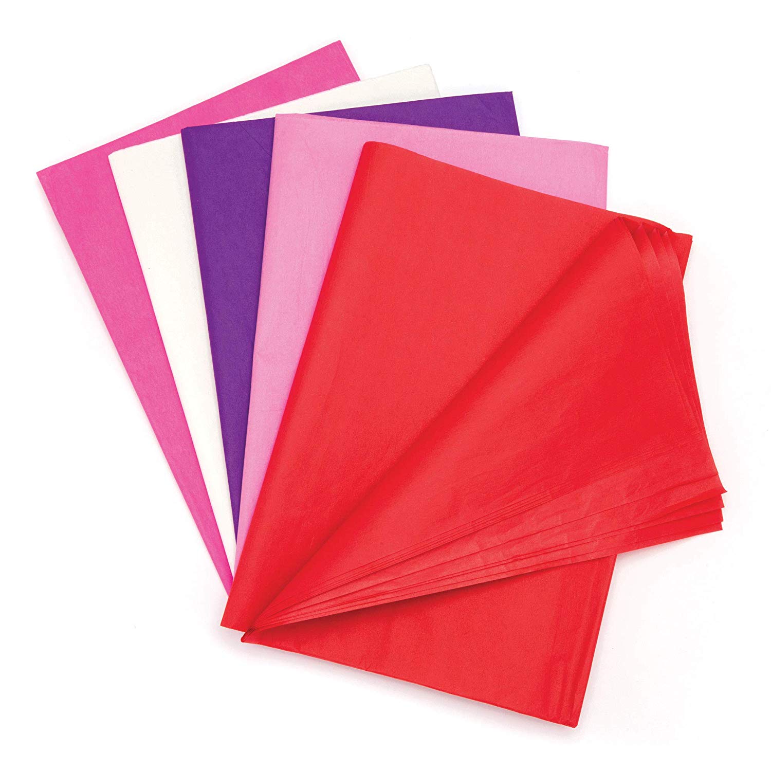 Baker Ross AW118 Red Pink & Purple Tissue Paper Value Pack