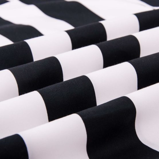 NTBAY 3 Pieces Microfiber Striped Duvet Cover Set, Ultra Soft Zipper Closure, Black and White, Double - Image 4