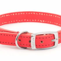 Ancol Heritage Leather Collar Red 20-26cm Size 1